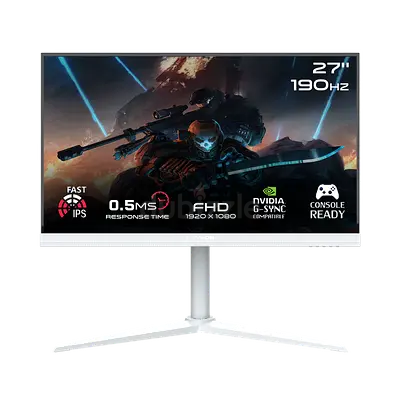 Gameon 27 inch Arctic Pro Series Gaming Monitor - 190Hz, GOA27FHD190IPS