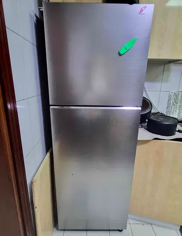 Samsung Silver Double-Door Refrigerator - Good Working Condition