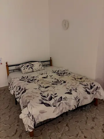 Queen size metal-wood bed frame