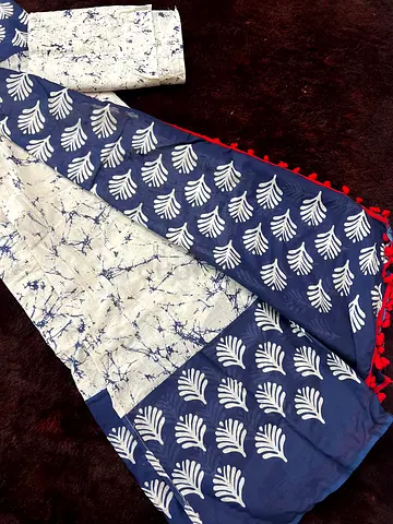 Cotton Saree with blouse peice