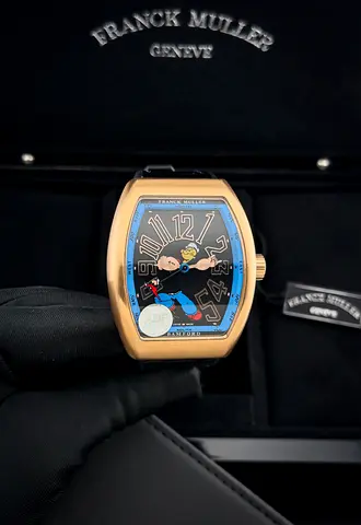 Franck Muller x Bamford Popeye inspired Vanguard Super clone Watch