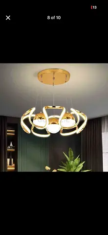 Modern Gold LED Ceiling Light Chandelier - 5 Globe Pendant