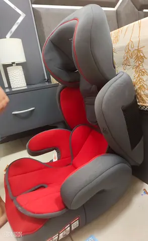 Used child car seat / booster with head support - red/grey
