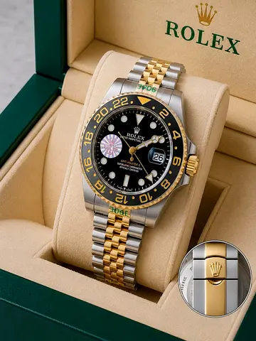 Rolex GMT Master II Two-Tone – A+ Premium | Black Dial | Jubilee Bracelet