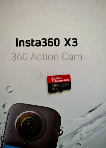 Insta 360 X3 with accessories and mount