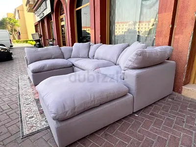 Marina home luscious feather filled sofa with footstool