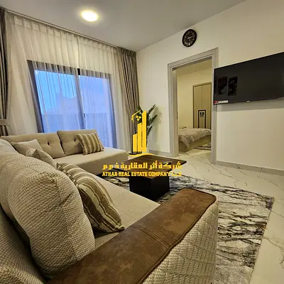 Luxurious apartment, one bedroom and a hall open view, fully furnished New with elegant furnishings