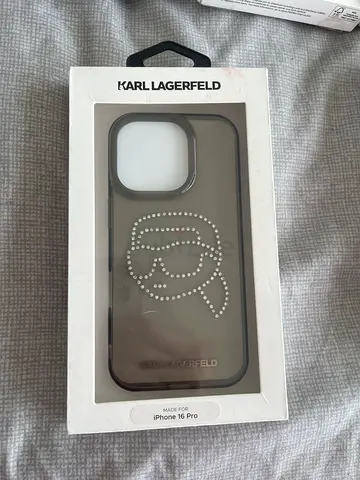 Karl Lagerfeld iPhone 16 Pro Clear Case with Rhinestone Design - New in Box
