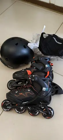 Used Inline Skates - Oxelo + LA Sports with Helmet (Abu Dhabi)