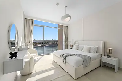Modern White Upholstered Bed with Matching Nightstands - Complete Bedroom Set