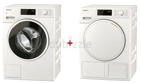 Miele 8 Kg W1 Washing Machine + 7 Kg T1 Heat Pump Dryer