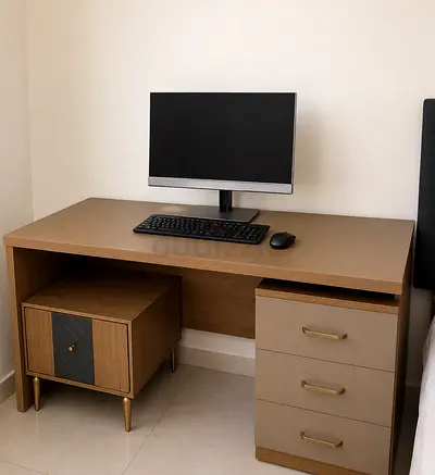 Modern Study Desk with Drawers  Detachable Side Table | Good Condition