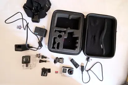 gopro 4 with bag and acceessories