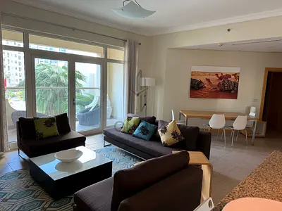 شقة مفروشة من 3 غرف نوم | Al Das Palm Jumeirah | إطلالات متعددة من الشرفة