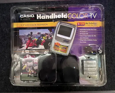 📺✨ CASIO Handheld COLOR TV • NEW OLD STOCK • Complete in Original Package • A 1990s Time Capsule