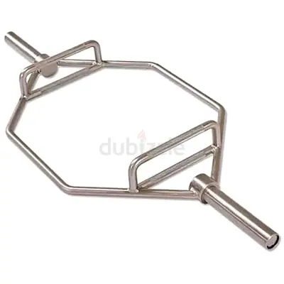 Olympic Hex Bar Heavy-Duty Solid Pure Steel Weight Lifting Trap Bar
