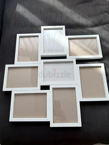 White Multi-Photo Collage Picture Frame - Holds 8 Photos