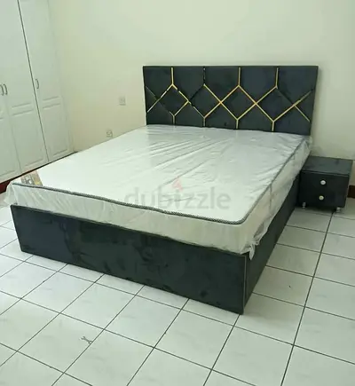King Size Velvet Bed Frame with Headboard and Storage Base - Dark Grey