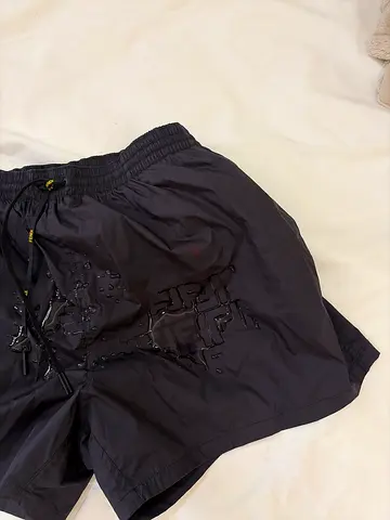 Black fendi water reactive swim shorts size 52