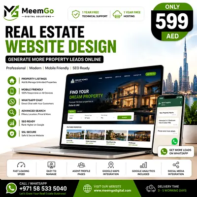 Real Estate Website Design Dubai | Website Development UAE | SEO | WordPress | Shopify | Abu Dhabi |