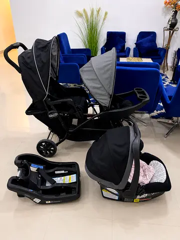 Graco Double stroller with click connect graco Car seat system | One hand fold