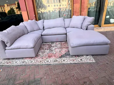 Marina home Luscious original feather filled Sofa Gray