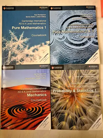 AS/A Level Cambridge Math Textbooks Pure Statistics Mechanics