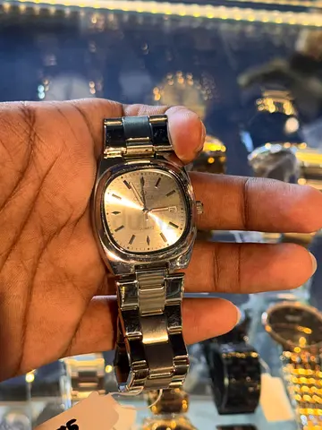Used stainless steel mens wristwatch - working, casual style