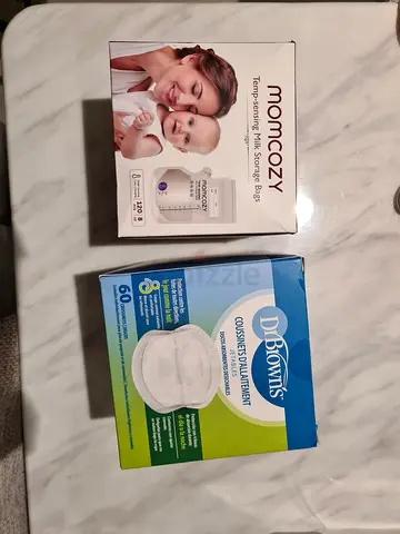 Momcozy Milk Storage Bags + Dr. Browns Nursing Pads - New/Sealed