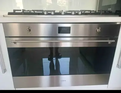 Stainless Steel Built-in Gas Oven with 5-Burner Hob - Good Condition