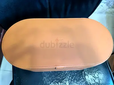 Dyson hair styling tool leather travel case (tan) - genuine