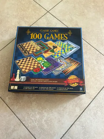 Classic 100 Games board game set - chess, checkers, backgammon  more