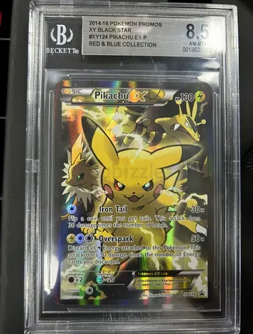 Pikachu Ex Xy124 Holo Promo BGS 8.5 Red Blue - Fixed Price