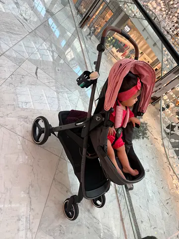 Lightly used pink reversible stroller with bassinet seat perfect condition also comes with infant ca