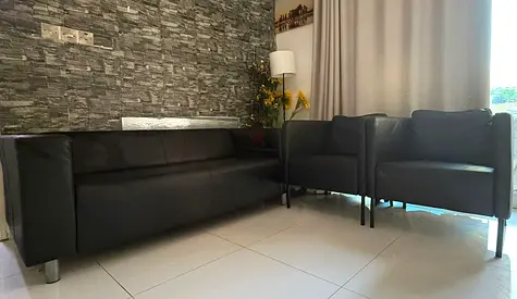 IKEA sofa, 500. Including a central table.