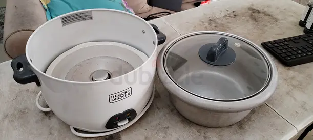 Black  Decker Electric Rice Cooker with Glass Lid - Used