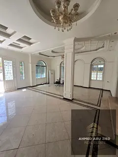 6 master bedrooms, large living room, separate majlis, spacious and equipped kitchen, 8 bathrooms, h
