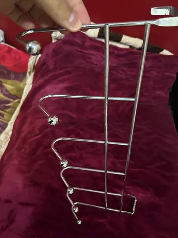 Chrome Over-the-Door Hanging Organizer with 6 Hooks