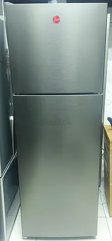 Hoover Top Freezer Refrigerator - Stainless Steel Finish, Good Condition