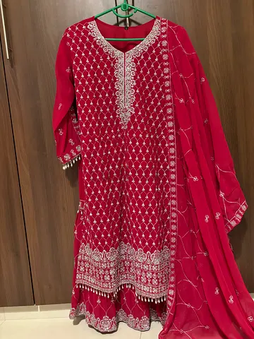 Dark Pink Gharara (Desi party dress/ Indian fancy dress)