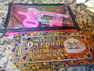 Oxford Mathematical Instruments Set in Tin Case - Complete Set