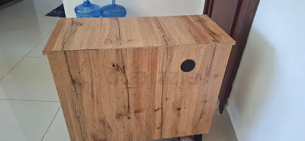 Small Wooden Storage Cabinet / Side Table - Light Oak Finish last  Aed  100 Urgent ......