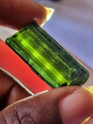 Huge deep green tourmaline