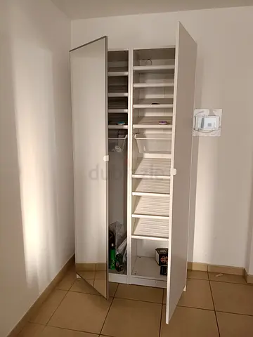IKEA White Tall Wardrobe with Mirror Door - Very Good Condition- 100x38x201 cm