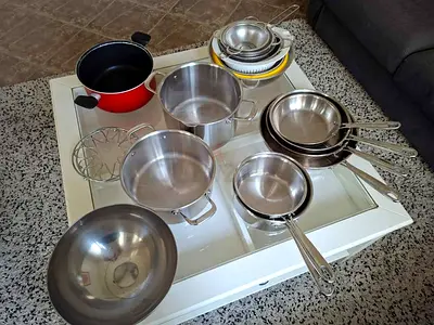Tefal pans set and other pans