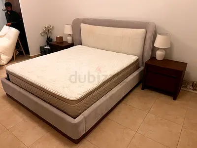 Marina Home Pandora King size bed with mattress side tables