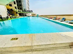 Luxurious 1BR AC Free One Car Parking Free Gym Pool Free On Dubai Border