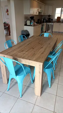 Wooden table and 6 chairs