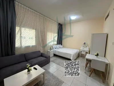 Furnished studio for monthly rent in Al Jurf 2 next to Sheikh Khalifa Hospital and opposite Ajman University.