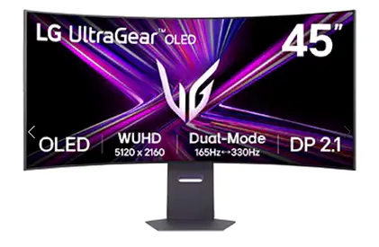 LG UltraGear 45 WUHD OLED Curved Gaming Monitor